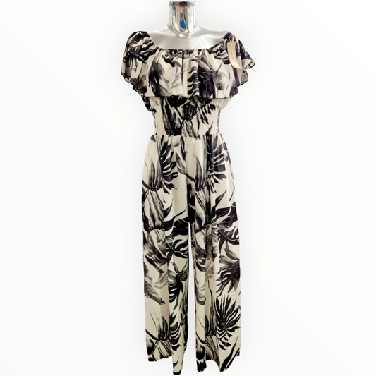 Vicki Jumpsuit - Beige/Black