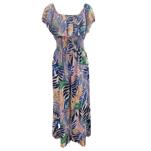 Vicki Jumpsuit - Purple Leaf