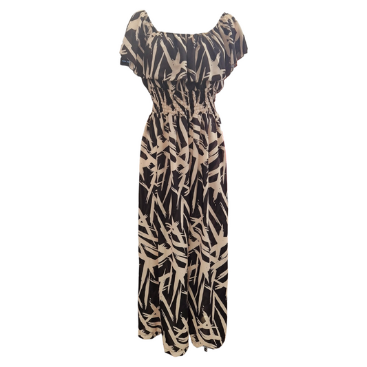 Vicki Jumpsuit - Black Abstract